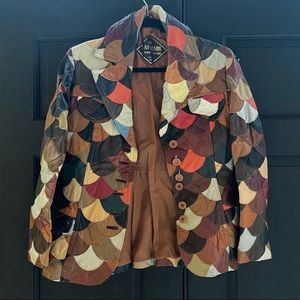 Vintage Patchwork Leather Jacket - Women’s XS